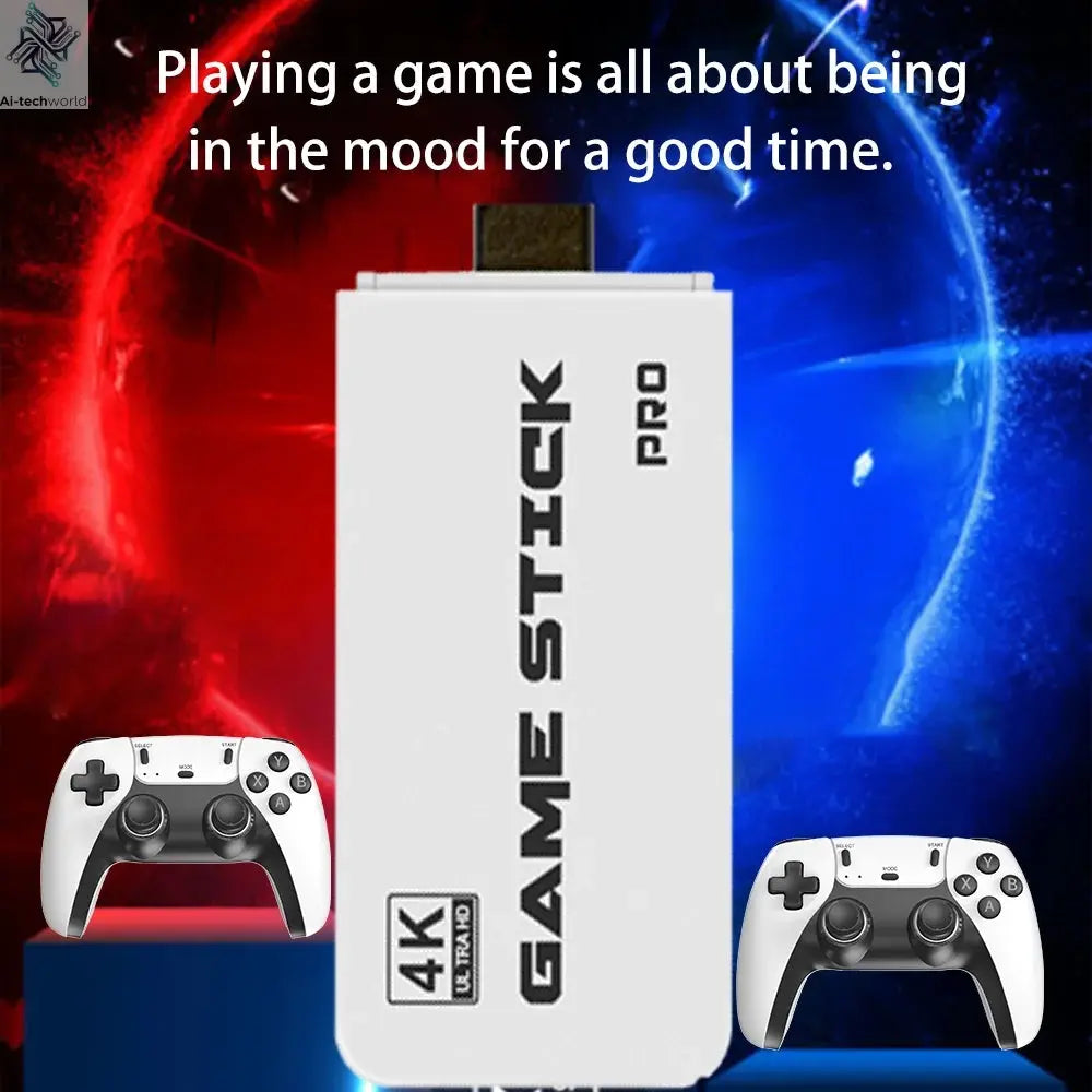 4K TV Game Stick M15 Video Game Console Built-in 40000+/50000 Games 128G Handheld Game Player Wireless Controller Retro Gamepad Ai-TechWorld 