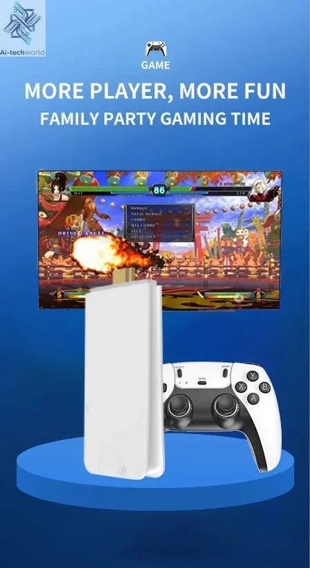 4K TV Game Stick M15 Video Game Console Built-in 40000+/50000 Games 128G Handheld Game Player Wireless Controller Retro Gamepad Ai-TechWorld 