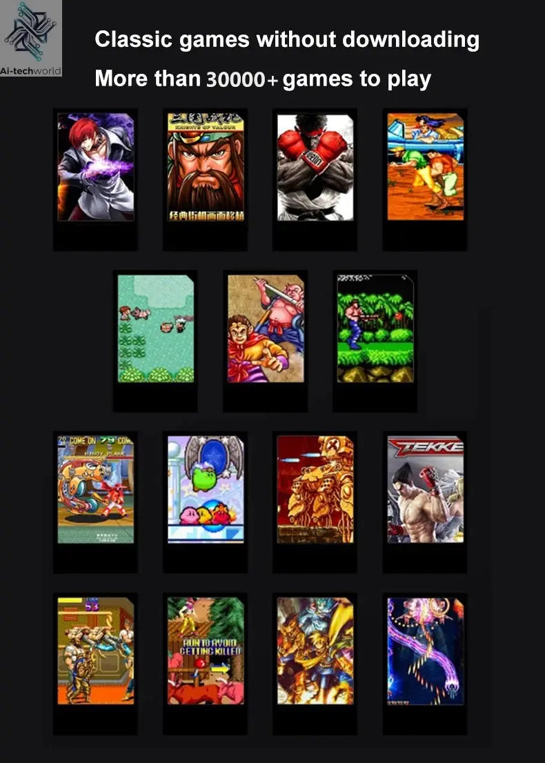 4K TV Game Stick M15 Video Game Console Built-in 40000+/50000 Games 128G Handheld Game Player Wireless Controller Retro Gamepad Ai-TechWorld 