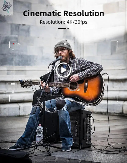 4K Ultra HD Digital Camera 3.0 Inci 48MP 18X Zoom Wifi Camcorder with Windproof Microphone Fill Light Video Vlogging For YouTube Ai-TechWorld 