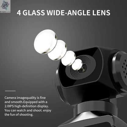 4K Ultra HD Pocket Action Camera 270° Rotatable Vlog Wifi Mini Sports Cam Waterproof Case Helmet Travel Bicycle Driver Recorder Ai-TechWorld 