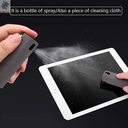 4in1 Microfiber Screen Cleaner Spray Bottle for Mobile Phone Ipad Computer Microfiber Polish Cloth Wipe Cleaning Glasses Wipes - Ai - TechWorld