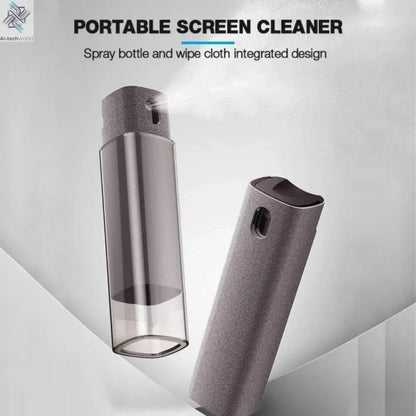 4in1 Microfiber Screen Cleaner Spray Bottle for Mobile Phone Ipad Computer Microfiber Polish Cloth Wipe Cleaning Glasses Wipes - Ai - TechWorld