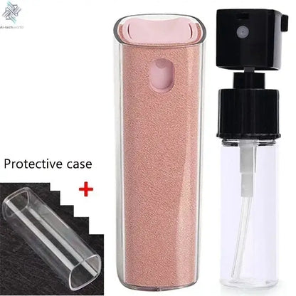 4in1 Microfiber Screen Cleaner Spray Bottle for Mobile Phone Ipad Computer Microfiber Polish Cloth Wipe Cleaning Glasses Wipes - Ai - TechWorld