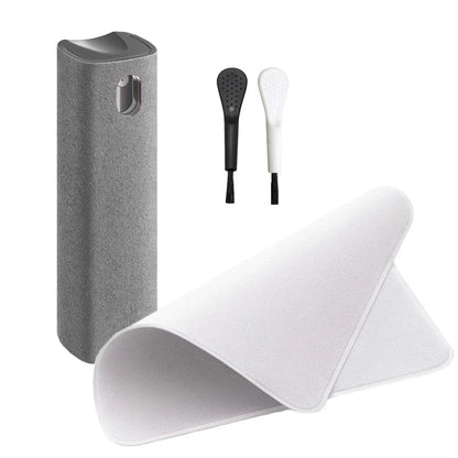 4in1 Microfiber Screen Cleaner Spray Bottle for Mobile Phone Ipad Computer Microfiber Polish Cloth Wipe Cleaning Glasses Wipes - Ai - TechWorld