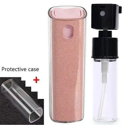 4in1 Microfiber Screen Cleaner Spray Bottle for Mobile Phone Ipad Computer Microfiber Polish Cloth Wipe Cleaning Glasses Wipes - Ai - TechWorld