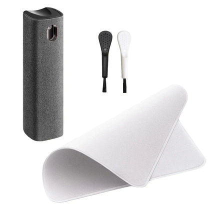4in1 Microfiber Screen Cleaner Spray Bottle for Mobile Phone Ipad Computer Microfiber Polish Cloth Wipe Cleaning Glasses Wipes - Ai - TechWorld