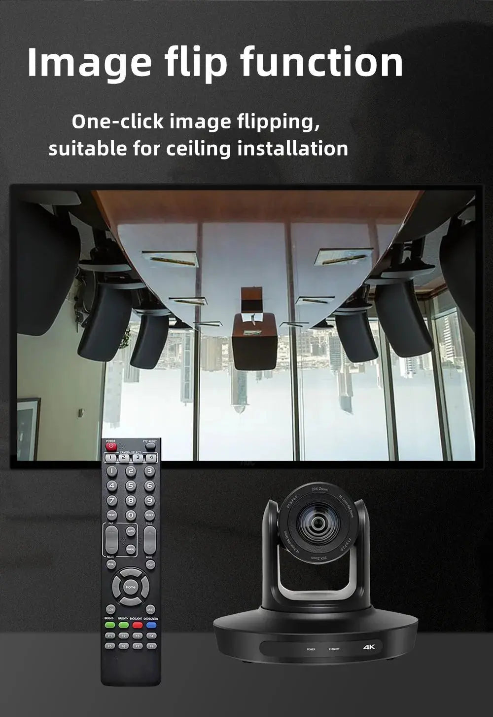 4K 10/20X Conference PTZ Camera LAN POE USB3.0 HDMI for Church Live Streaming Business Meeting Broadcast Youtube - Ai - TechWorld