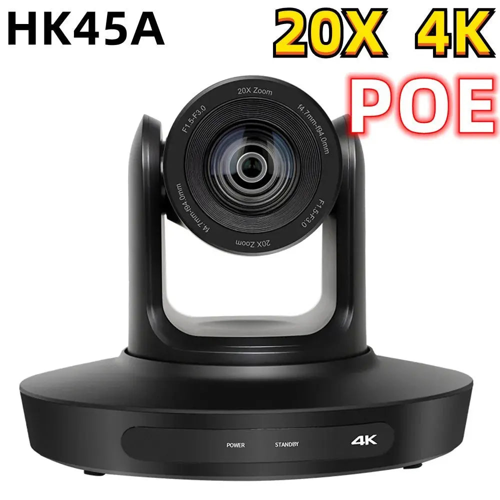 4K 10/20X Conference PTZ Camera LAN POE USB3.0 HDMI for Church Live Streaming Business Meeting Broadcast Youtube - Ai - TechWorld