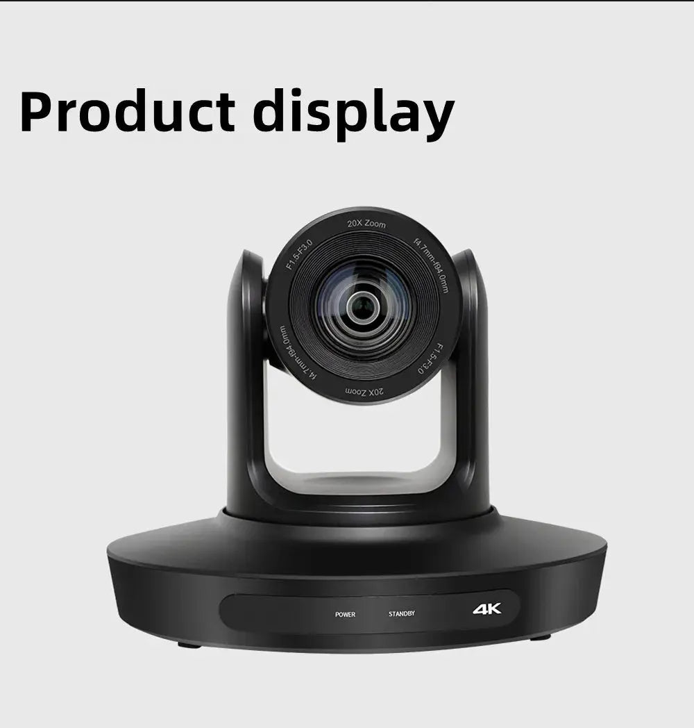 4K 10/20X Conference PTZ Camera LAN POE USB3.0 HDMI for Church Live Streaming Business Meeting Broadcast Youtube - Ai - TechWorld