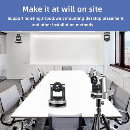 4K 1080P NDI Conference Camera PTZ Video Live Streaming SDI HDMI USB IP POE 10X 20X zoom for Church NetMeeting Broadcast Youtube - Ai - TechWorld