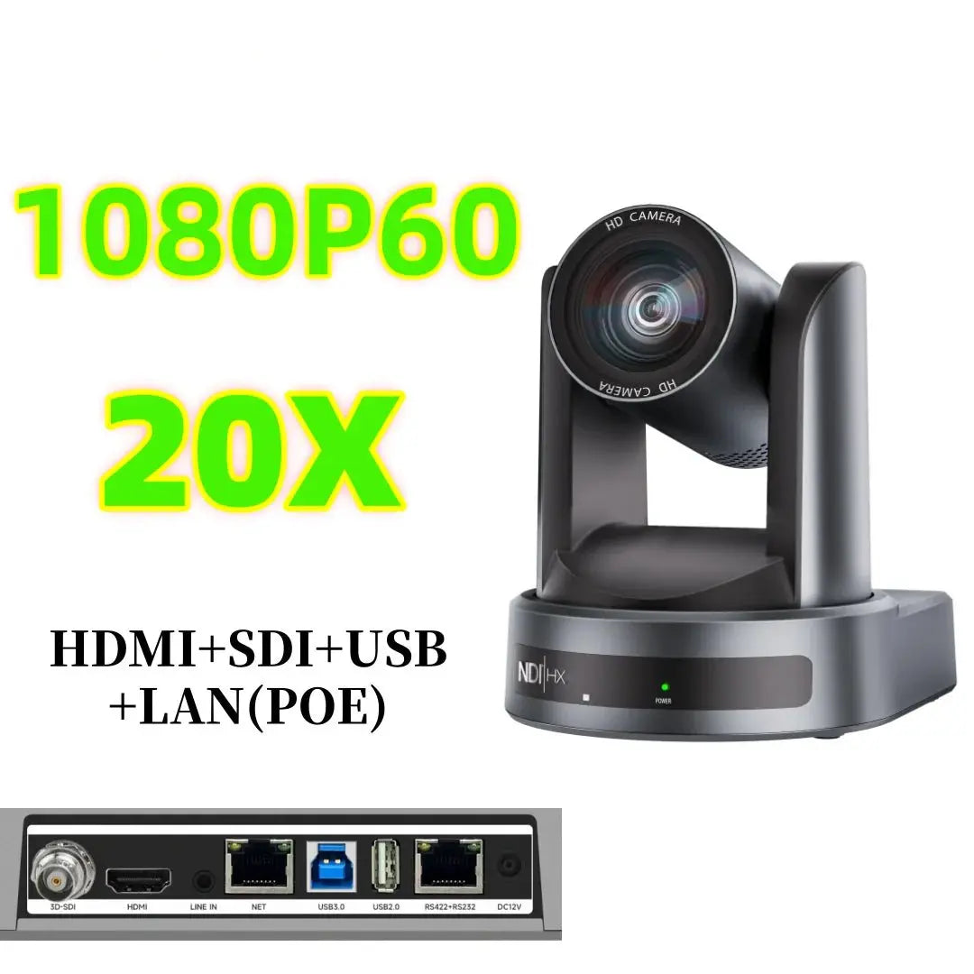 4K 1080P NDI Conference Camera PTZ Video Live Streaming SDI HDMI USB IP POE 10X 20X zoom for Church NetMeeting Broadcast Youtube - Ai - TechWorld
