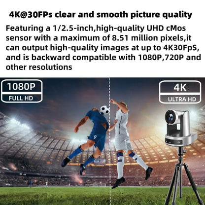 4K 1080P NDI Conference Camera PTZ Video Live Streaming SDI HDMI USB IP POE 10X 20X zoom for Church NetMeeting Broadcast Youtube - Ai - TechWorld
