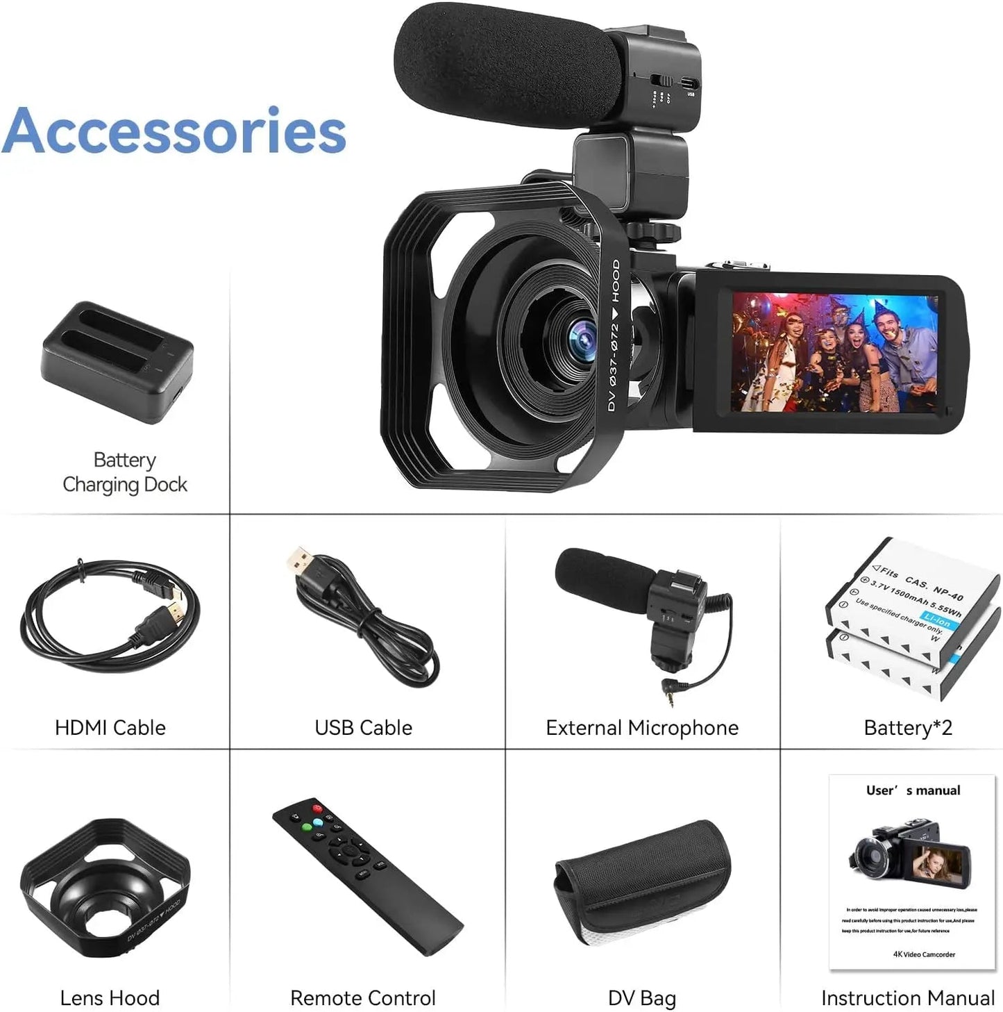 4k Video Camera Camcorder with 18X Digital Zoom,48MP Vlogging Camera for YouTube,3.0-inch IPS 270° Rotating Touchscreen,Micropho Ai-TechWorld