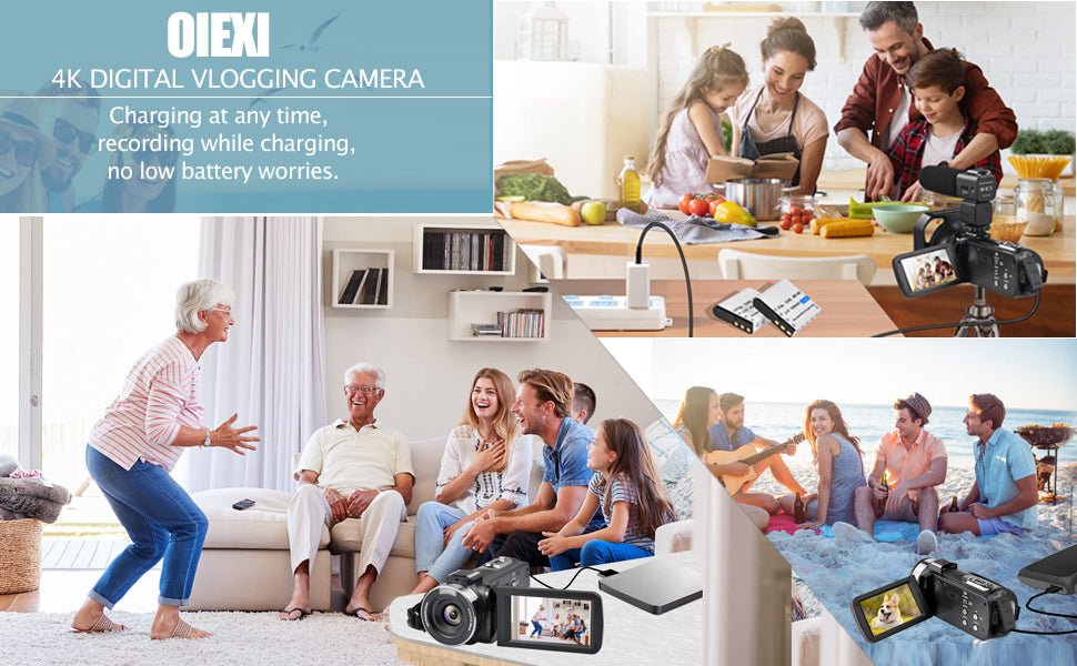 4k Video Camera Camcorder with 18X Digital Zoom,48MP Vlogging Camera for YouTube,3.0-inch IPS 270° Rotating Touchscreen,Micropho Ai-TechWorld