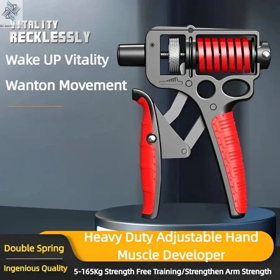 5-165Kg Adjustable Heavy Hand Grip Exercise Strengthener Gripper Finger Expander Arm Wrist Forearm Trainers Fitness Steel Spring - Ai-TechWorld