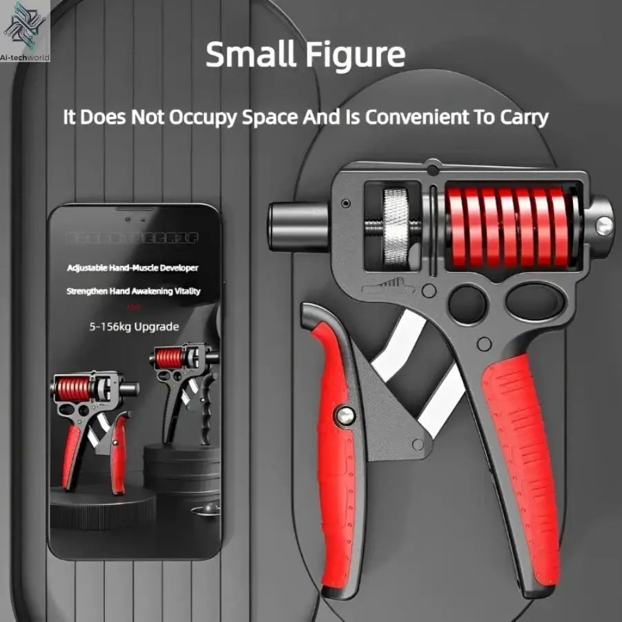 5-165Kg Adjustable Heavy Hand Grip Exercise Strengthener Gripper Finger Expander Arm Wrist Forearm Trainers Fitness Steel Spring - Ai-TechWorld