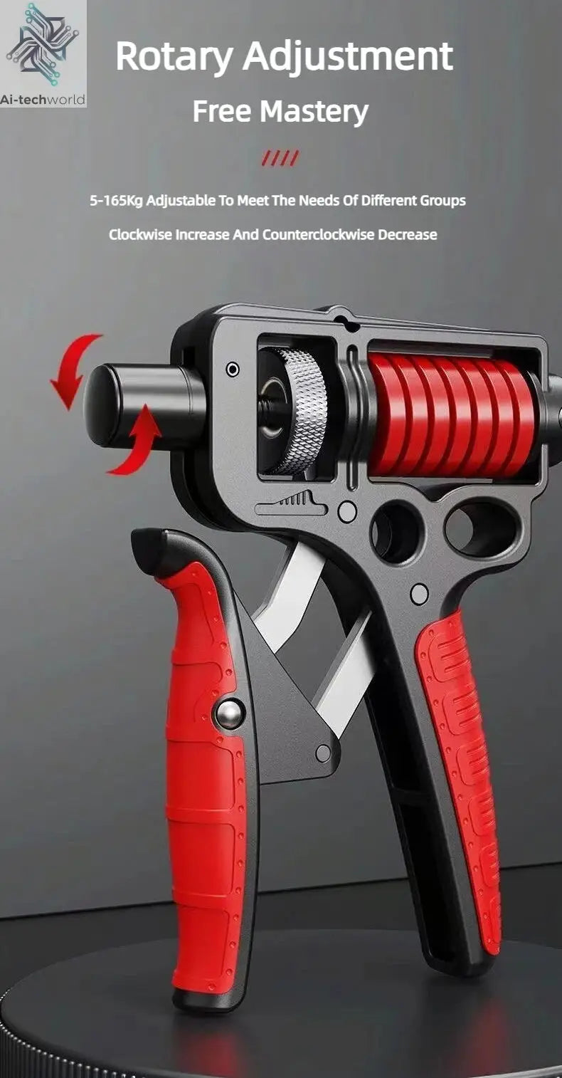 5-165Kg Adjustable Heavy Hand Grip Exercise Strengthener Gripper Finger Expander Arm Wrist Forearm Trainers Fitness Steel Spring - Ai-TechWorld