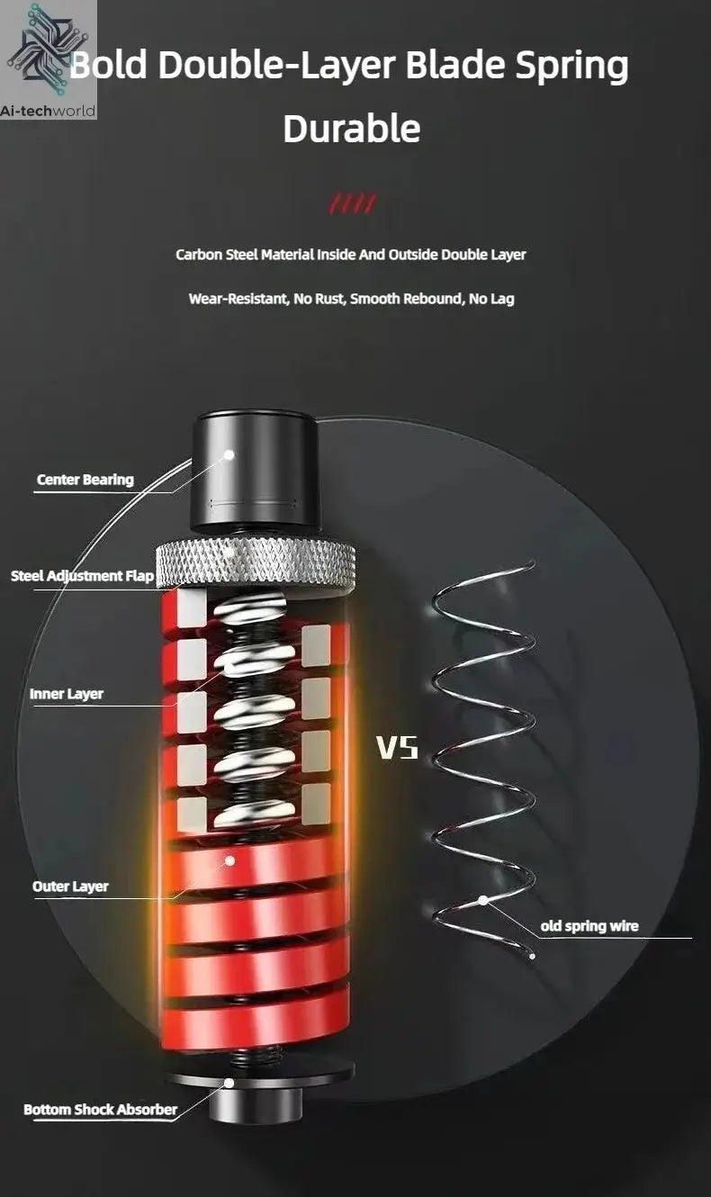 5-165Kg Adjustable Heavy Hand Grip Exercise Strengthener Gripper Finger Expander Arm Wrist Forearm Trainers Fitness Steel Spring - Ai-TechWorld