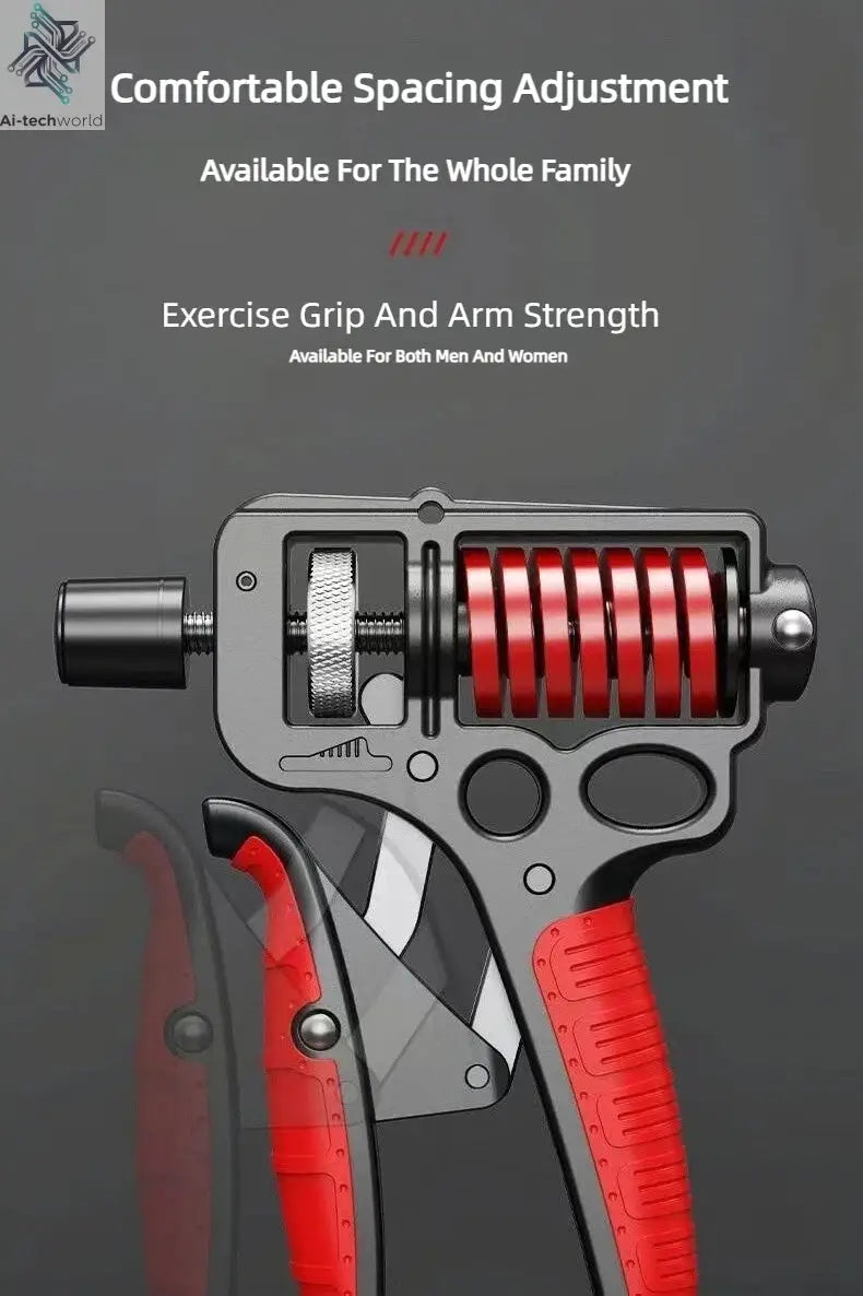 5-165Kg Adjustable Heavy Hand Grip Exercise Strengthener Gripper Finger Expander Arm Wrist Forearm Trainers Fitness Steel Spring - Ai-TechWorld