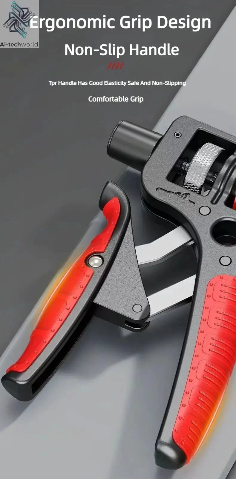 5-165Kg Adjustable Heavy Hand Grip Exercise Strengthener Gripper Finger Expander Arm Wrist Forearm Trainers Fitness Steel Spring - Ai-TechWorld