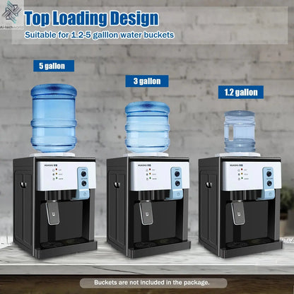 5 Gallon Top Loading Water Cooler Dispenser Freestanding Countertop Hot & Cold Water Dispenser for Home Office Dorm Ai-TechWorld 