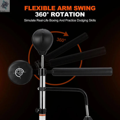 5 in 1 Punching Bag with Stand for Adult & Kids, Freestanding Speed Bag Hitting Target Heavy Kickboxing Bag, 2 Packages Deliver Ai-TechWorld 