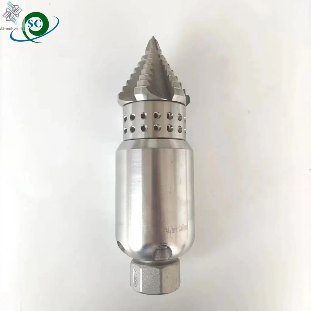 5 kg SS High Pressure Factory Direct Sale Rotary Sewer Pipe Cleaner Blocked Drain Wash Jetting Spray Nozzle 1inch female 215L Ai-TechWorld 