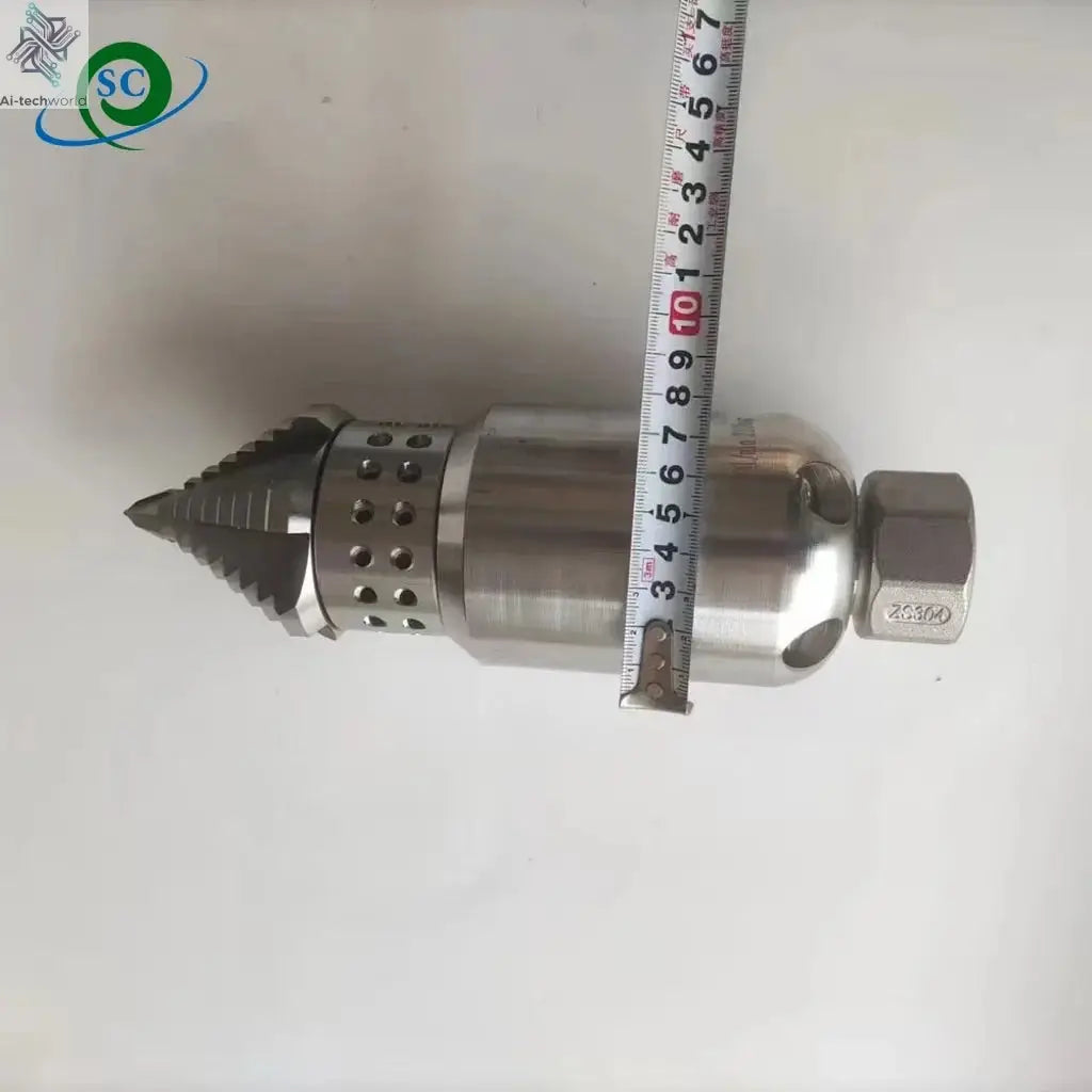 5 kg SS High Pressure Factory Direct Sale Rotary Sewer Pipe Cleaner Blocked Drain Wash Jetting Spray Nozzle 1inch female 215L Ai-TechWorld 