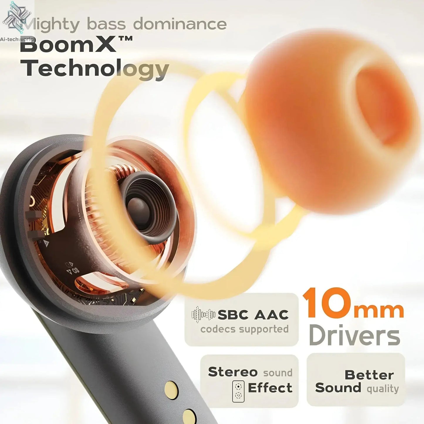 5.4 Bluetooth TWS Wireless Bluetooth Earphones Ultra-low Latency Dual Microphone ENC Noise Cancelling in Ear Bluetooth Earphones Ai-TechWorld 