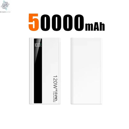 500000mAh 120W Super Fast Charging High Capacity Power Bank External Battery Portable Battery Charger For iPhone Samsung Xiaomi Ai-TechWorld 