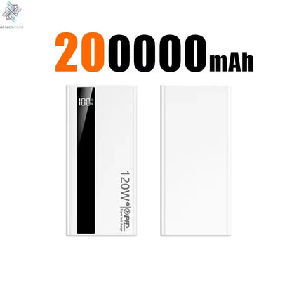 500000mAh 120W Super Fast Charging High Capacity Power Bank External Battery Portable Battery Charger For iPhone Samsung Xiaomi Ai-TechWorld 