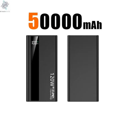 500000mAh 120W Super Fast Charging High Capacity Power Bank External Battery Portable Battery Charger For iPhone Samsung Xiaomi Ai-TechWorld 