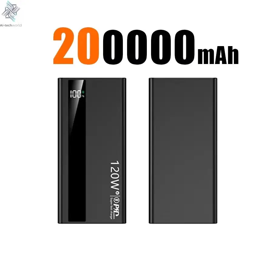 500000mAh 120W Super Fast Charging High Capacity Power Bank External Battery Portable Battery Charger For iPhone Samsung Xiaomi Ai-TechWorld 