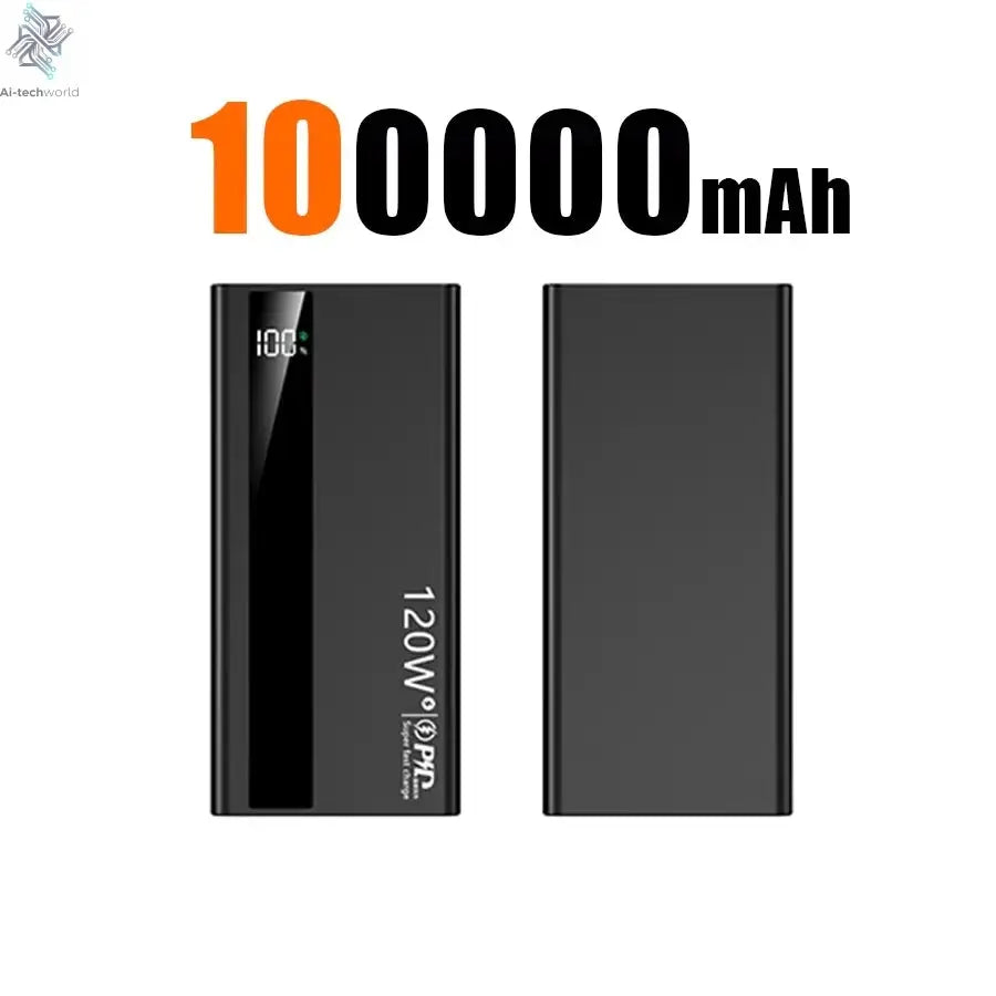 500000mAh 120W Super Fast Charging High Capacity Power Bank External Battery Portable Battery Charger For iPhone Samsung Xiaomi Ai-TechWorld 