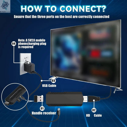 50000games X2 Pro 4KHD Game Stick 44/45 Emulators Retro Game Console Rechargeable Wireless Controller Home TV 2Players Kids Gift Ai-TechWorld 