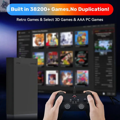 500GB Gaming HDD Retrobat & Launchbox & Playnite OS Retro Video Game Console for PS3/Switch/XBOX/PS2/Wii/WiiU with 38200+ Games Ai-TechWorld 
