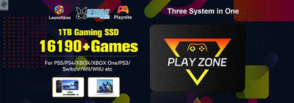 500GB Gaming HDD Retrobat & Launchbox & Playnite OS Retro Video Game Console for PS3/Switch/XBOX/PS2/Wii/WiiU with 38200+ Games Ai-TechWorld 
