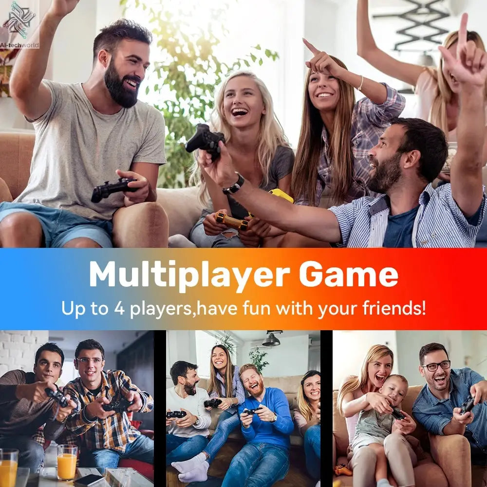 500GB Gaming HDD Retrobat & Launchbox & Playnite OS Retro Video Game Console for PS3/Switch/XBOX/PS2/Wii/WiiU with 38200+ Games Ai-TechWorld 