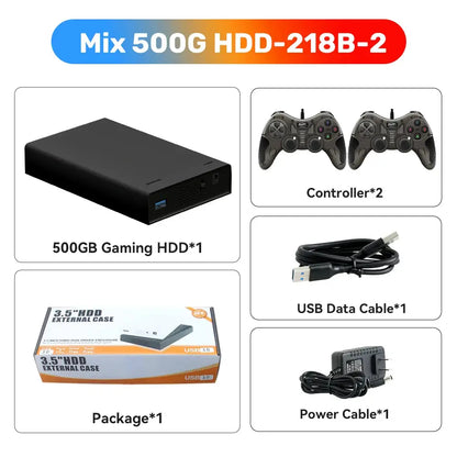 500GB Gaming HDD Retrobat & Launchbox & Playnite OS Retro Video Game Console for PS3/Switch/XBOX/PS2/Wii/WiiU with 38200+ Games Ai-TechWorld 