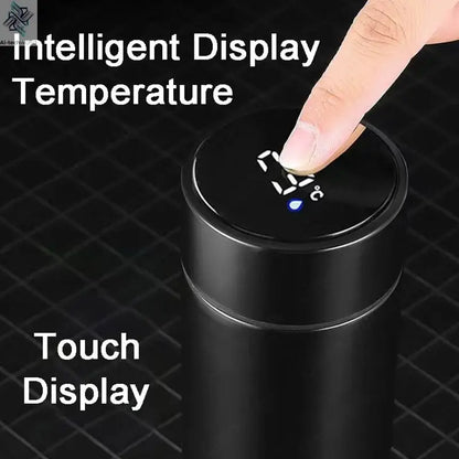 500ML Temperature Display Thermos Cup For Tesla Model 3 Model S Model X Model Y Roadster SpaceX Tesla Logo Car Thermos Bottle Ai-TechWorld 