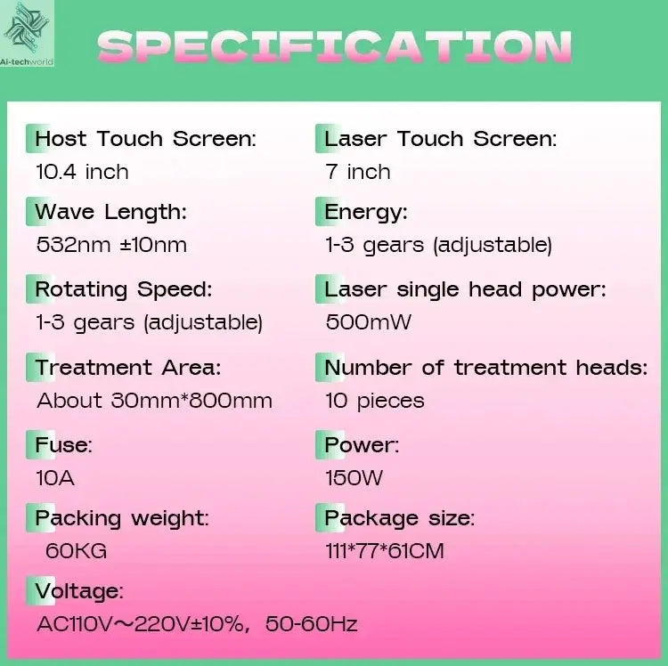 532nm Green 10D Sculpting Fat Removal Green Light Cold 532Nm Burn Fat Body Slimming - Ai - TechWorld