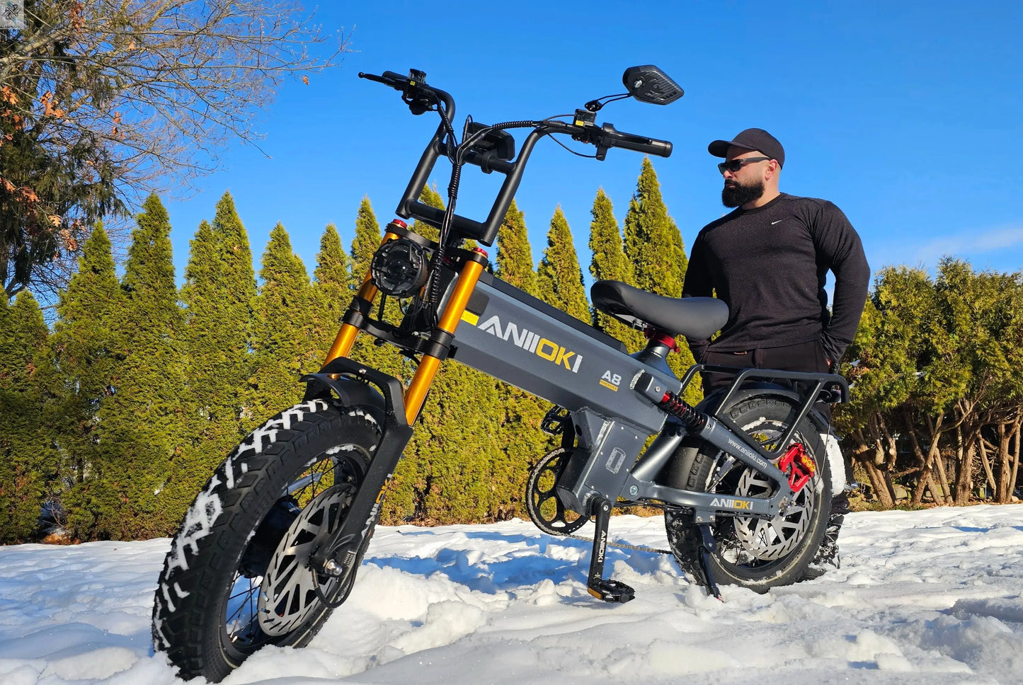 5400W Dual Motor Electric Bike 52V 70Ah 47mph Electric Bicycle ANIIOKI A8 Pro Max AWD Fat Tires 20"*4" E Bike Adult Ebike Ai-TechWorld 