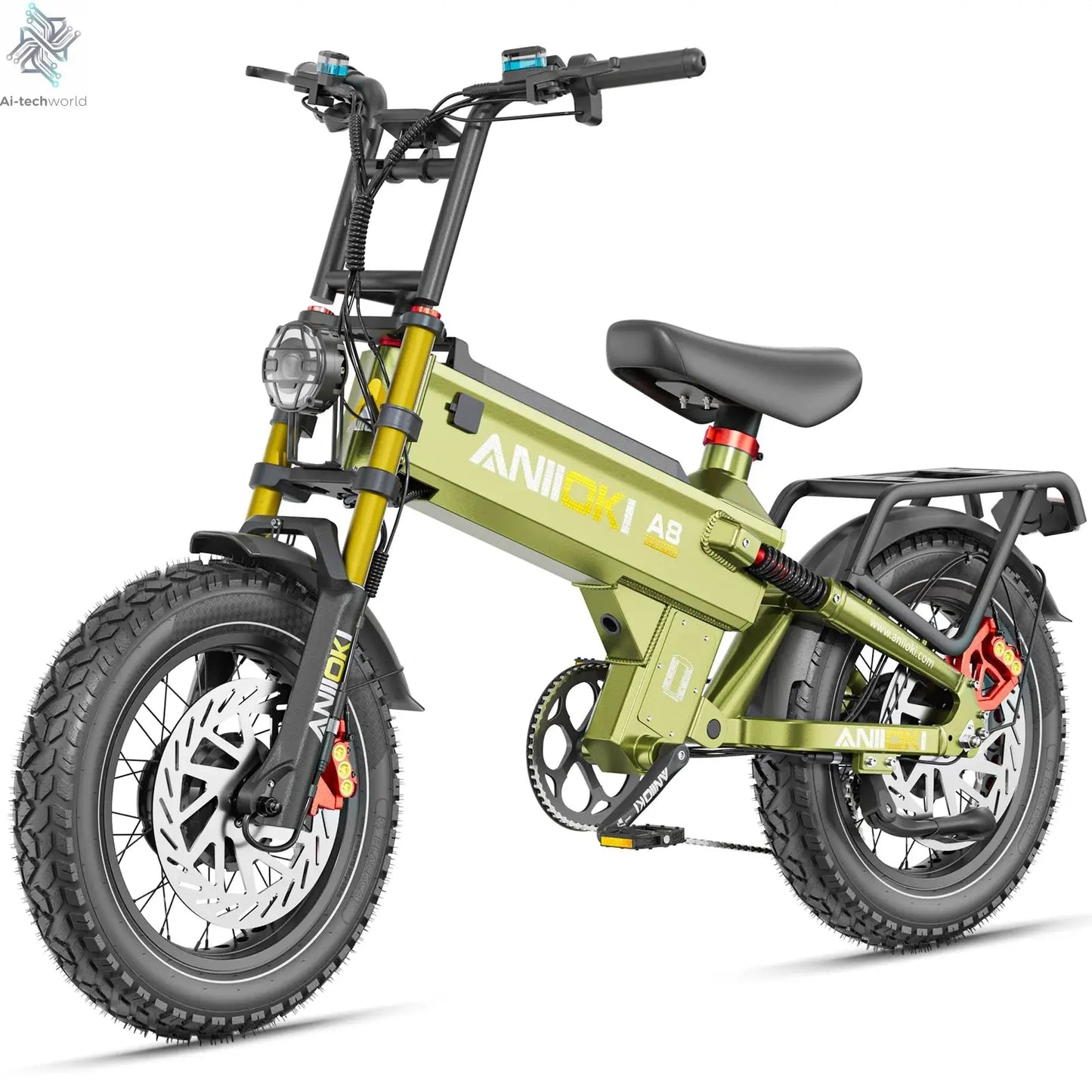 5400W Dual Motor Electric Bike 52V 70Ah 47mph Electric Bicycle ANIIOKI A8 Pro Max AWD Fat Tires 20"*4" E Bike Adult Ebike Ai-TechWorld 