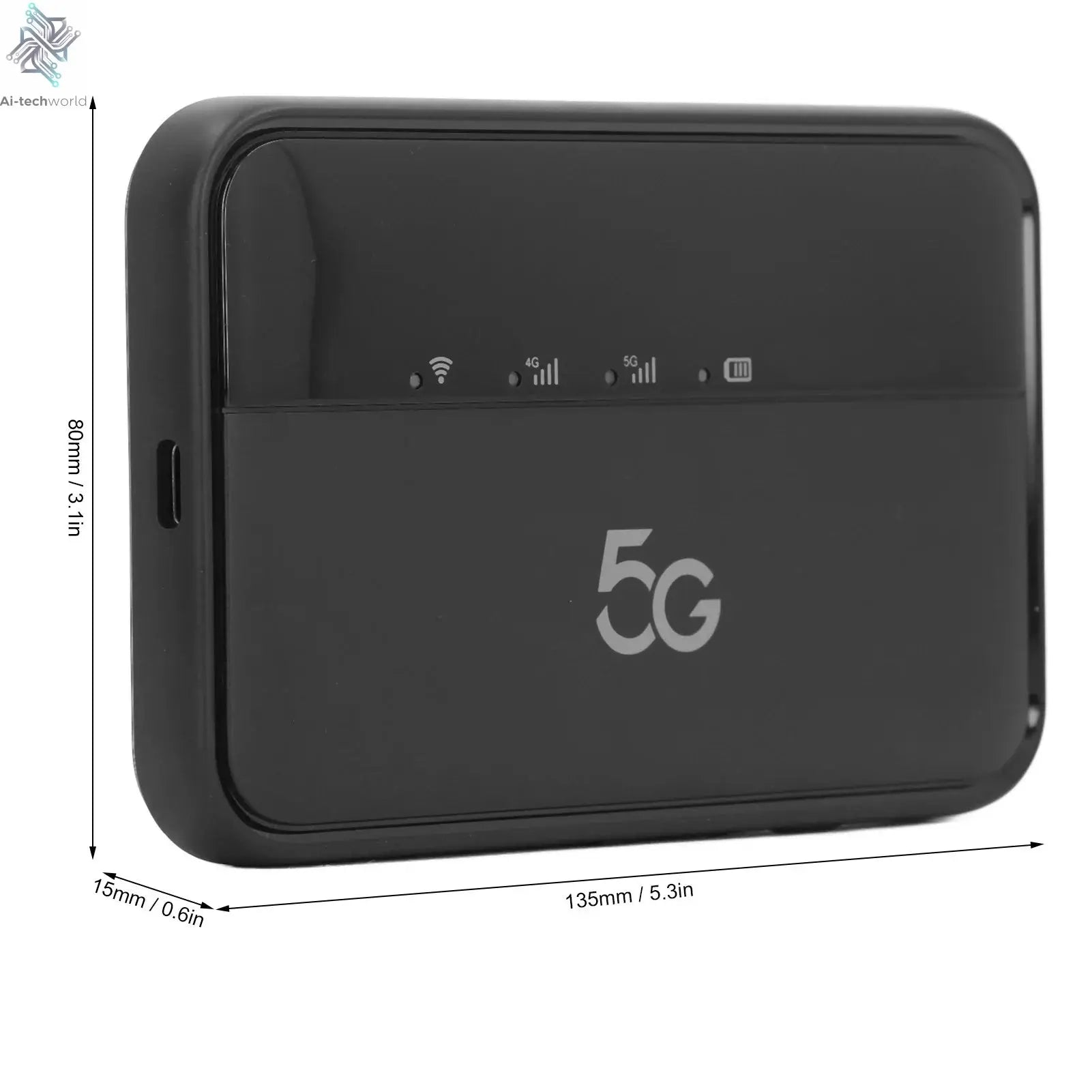 5G WiFi Mobile Hotspot Router for Travel Support 16 Devices 10000mAh 5G Portable WiFi6 Mobile Hotspot with Nano SIM Card Slot Ai-TechWorld 