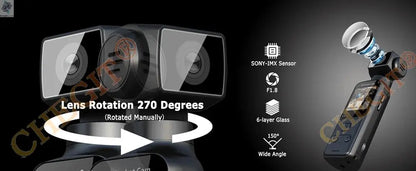 5K 4K WIFI Pocket Camcorder 1.3" Screen 270° Rotatable Mini sports Action Camera Anti-shake Cams EIS Portable Security Recorder Ai-TechWorld 