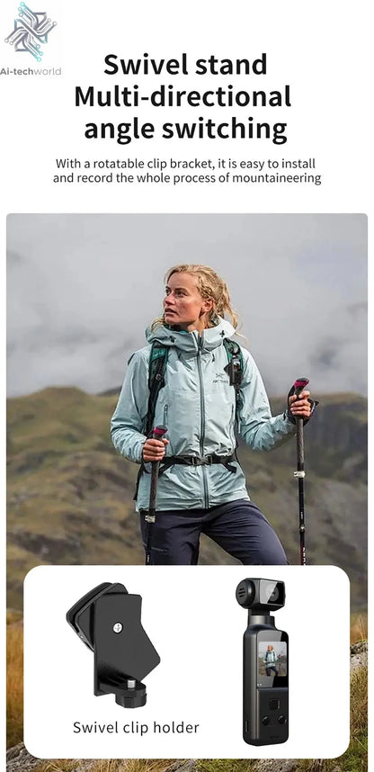 5K 4K WIFI Pocket Camcorder 1.3" Screen 270° Rotatable Mini sports Action Camera Anti-shake Cams EIS Portable Security Recorder Ai-TechWorld 