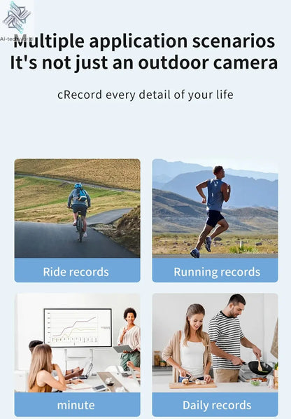 5K 4K WIFI Pocket Camcorder 1.3" Screen 270° Rotatable Mini sports Action Camera Anti-shake Cams EIS Portable Security Recorder Ai-TechWorld 
