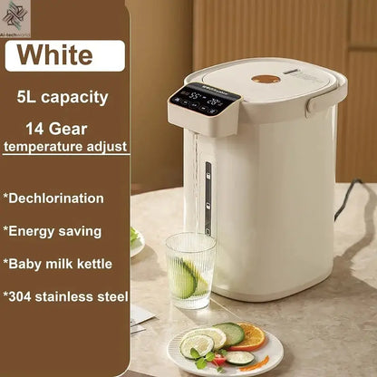 5L Smart Electric Kettle Home 14 Gear Adjustable Temperature Electric Water Bottle Automatic Insulated Water Dispenser 1600W Ai-TechWorld 