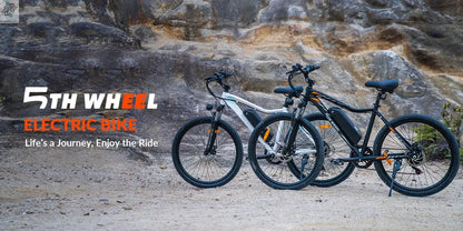 5TH WHEEL AB17 Electric Bike, 700W Peak Motor, 23 Mph Max Speed, Color LCD Display, Front Suspension (Gray) Ai-TechWorld 